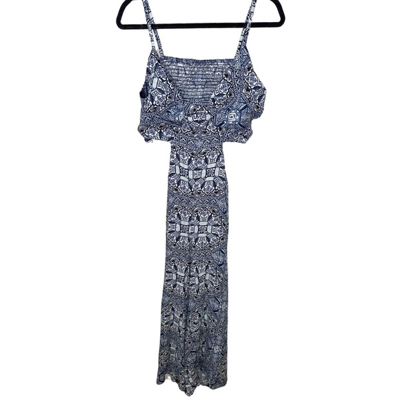 George Women's Cut-Out Wide Leg Pattern Jumpsuit XL - Picture 2 of 13